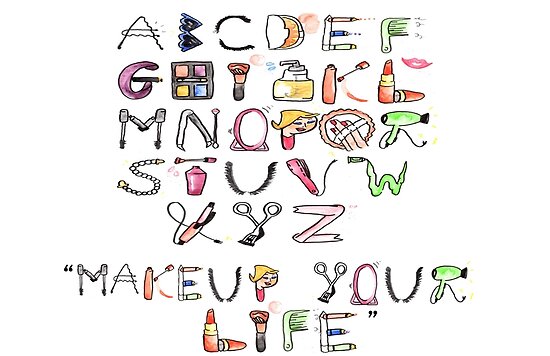 "Makeup Alphabet" Poster by jtaveras  Redbubble