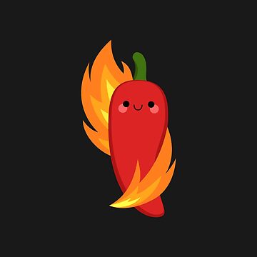 Artwork thumbnail, Red chili peppers and fire by petitspixels