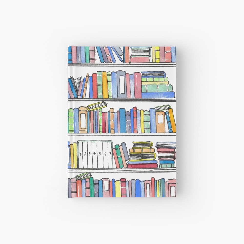 Rainbow Bookcase Hardcover Journal