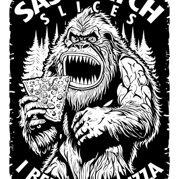 Bigfoot Pizza Sasquatch Fast Food Gift & Present' Sticker