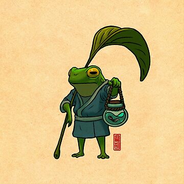 Artwork thumbnail, a frog and his son cute father and son artwork by DingHuArt