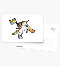 Ninja Cat Unicorn Cortana Remix Postcards