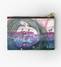 Girl in a Field of Blue Flowers- Drawing Studio Pouch