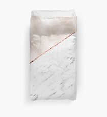 Monaco rose gold marble Duvet Cover