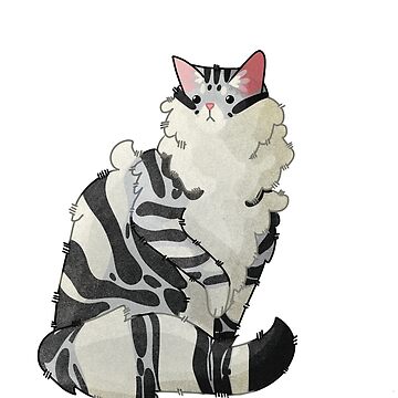 Artwork thumbnail, Silver norwegian forest cat by FelineEmporium