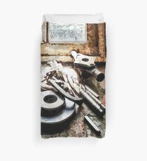 Gears and Wrenches in Machine Shop Duvet Cover