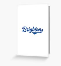 Brighton England - Vintage Sports Typography Greeting Card