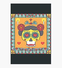 Framed Girl Skull Photographic Print