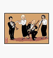 Musicians playing woodwind instruments Photographic Print