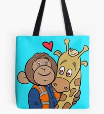 Grease Monkey and his Giraffe Tote Bag