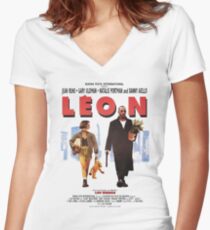 LEON the professional vintage Women's Fitted V-Neck T-Shirt