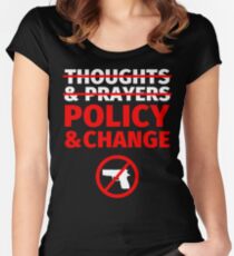 Thoughts and Prayers - End Gun Violence Women's Fitted Scoop T-Shirt