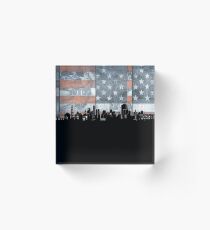 San francisco skyline flag Acrylic Block