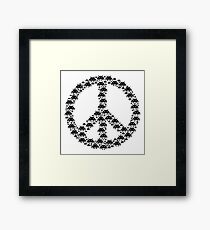 Space Invaders Peace Framed Print