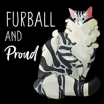 Artwork thumbnail, Furball and proud - Silver norwegian forest cat  by FelineEmporium