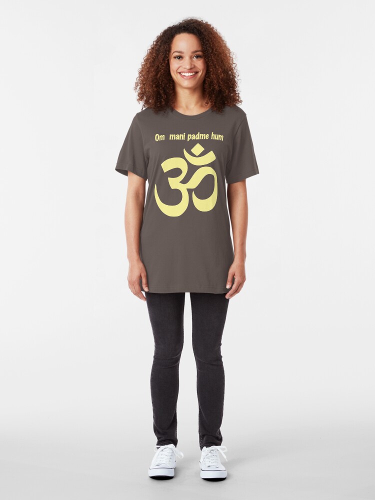 Alternate view of Om mani padme hum T-shirt/Hoodie/Sweatshirt Slim Fit T-Shirt