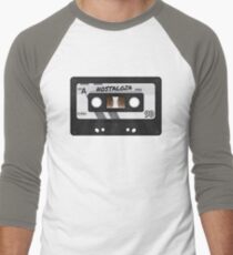 Cassette Tape - Grey Nostalgia Men's Baseball ¾ T-Shirt