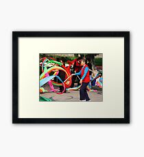 Banner Twirler Framed Print