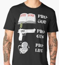 Pro God Pro Gun Pro Life Shirt - Gift For Conservative Republicans Men's Premium T-Shirt