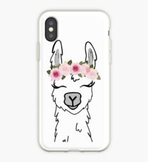 Floral Crown Llama iPhone Case