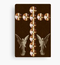 HOT CROSS BUNS CROSS AND ANGELS - JESUS LIVES PICTURE AND OR CARD ECT.. Canvas Print