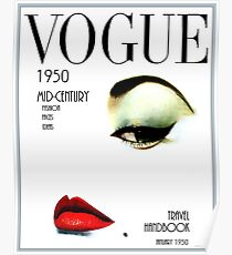 VOGUE : Vintage 1950 Beauty and Makeup Advertising Print Poster