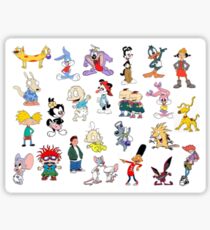 90s Cartoon Characters Sticker