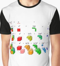 Visualization of binomial expansion up to the 4th power, binomial theorem Graphic T-Shirt