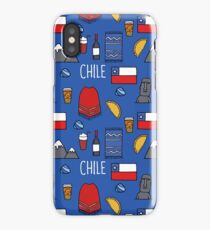 Chile icons. Chilean theme seamless doodle pattern iPhone Case