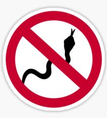 No snakes Sticker
