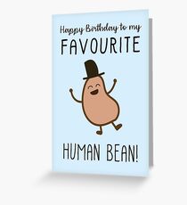 Human Bean Card Greeting Card