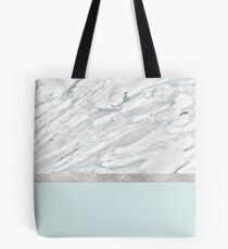 Bolsa de tela Calacatta verde - turquesa plateada