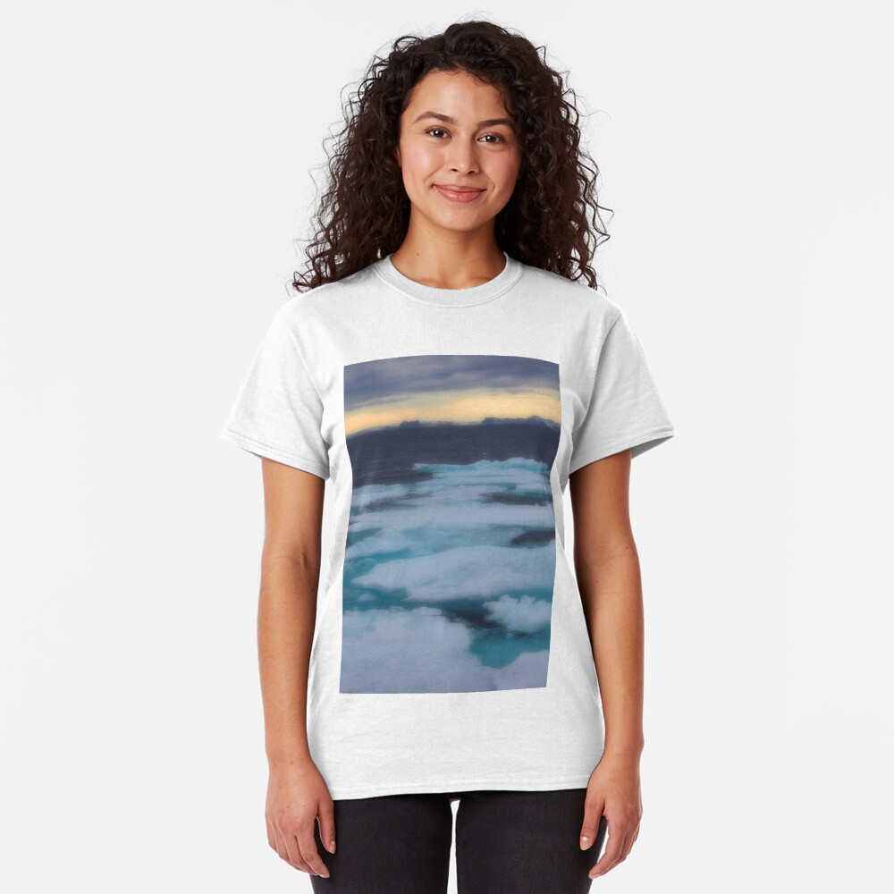Nordkappsundet Mountains and Ice Field Classic T-Shirt