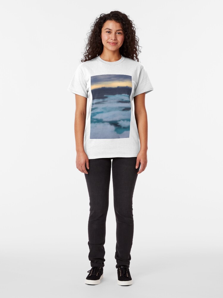 Alternate view of Nordkappsundet Mountains and Ice Field Classic T-Shirt