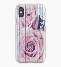 Vintage Shabby Chic Dusky Pink Rose Roses iPhone Case