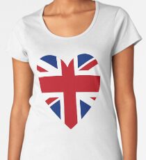 BRITISH, Union Jack, HEART, British Flag, UK, United Kingdom, Pure & simple Women's Premium T-Shirt
