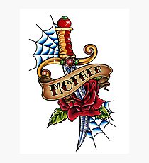 Oldschool Tattoo-Dagger Photographic Print
