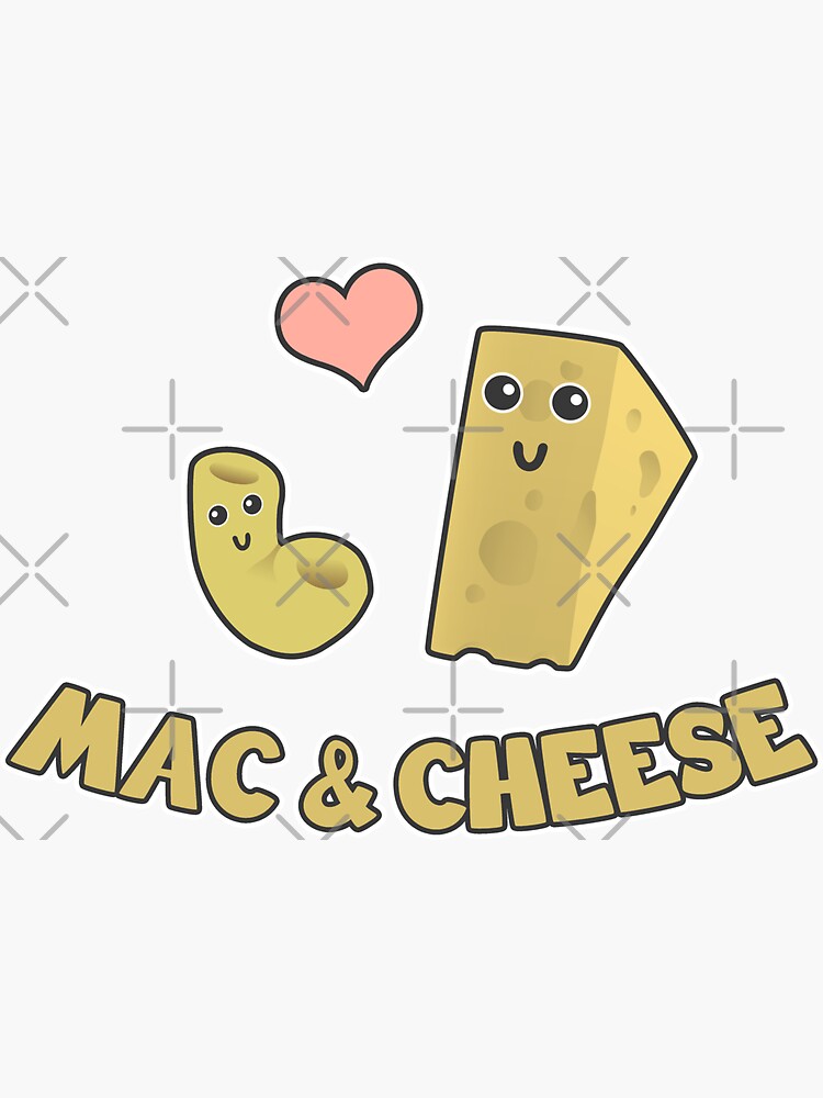 "Cute Mac And Cheese" Sticker by LunaMay Redbubble