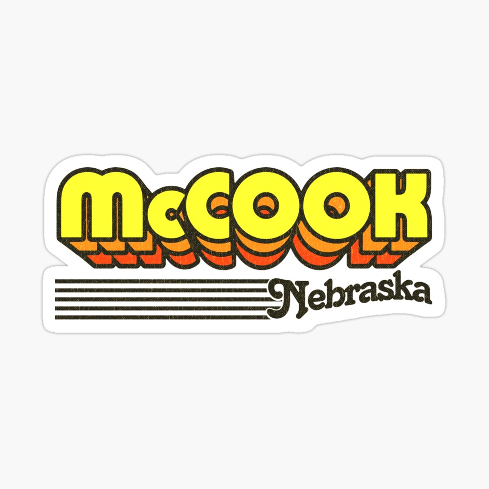 McCook, Nebraska | Retro Stripes Sticker