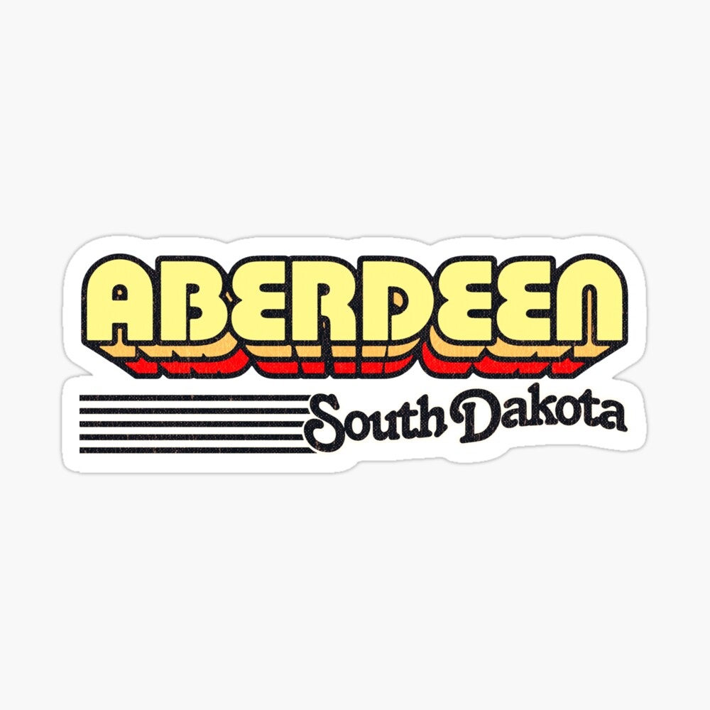 Aberdeen, South Dakota | Retro Stripes Sticker