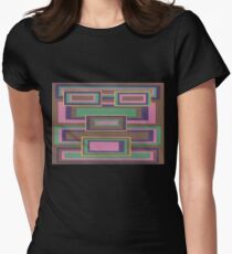 I Hit Big (Facemadics abstract face colorful contemporary) Fitted T-Shirt