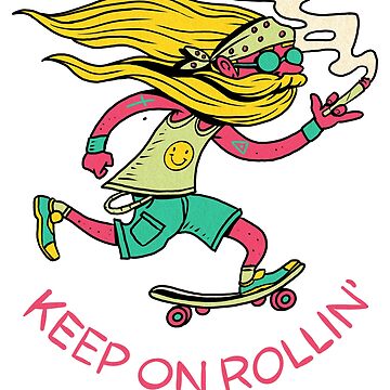 Artwork thumbnail, Keep on Rollin’ | skater dude by rudyfaber
