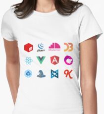 Javascript frameworks and libraries Women's Fitted T-Shirt