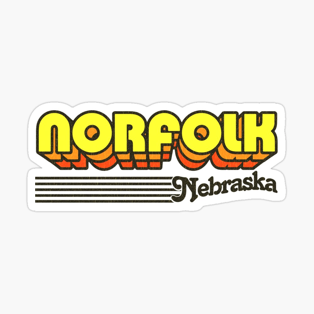 Norfolk, Nebraska | Retro Stripes Sticker