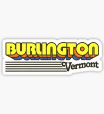 Burlington, Vermont | Retro Streifen Sticker