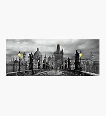 BW Prague Charles Bridge 06 Photographic Print