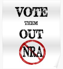 Vote The NRA Out of Our Government Offices Vintage Retro Style Gear Poster
