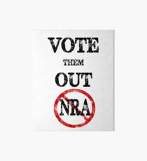 Vote The NRA Out of Our Government Offices Vintage Retro Style Gear Art Board