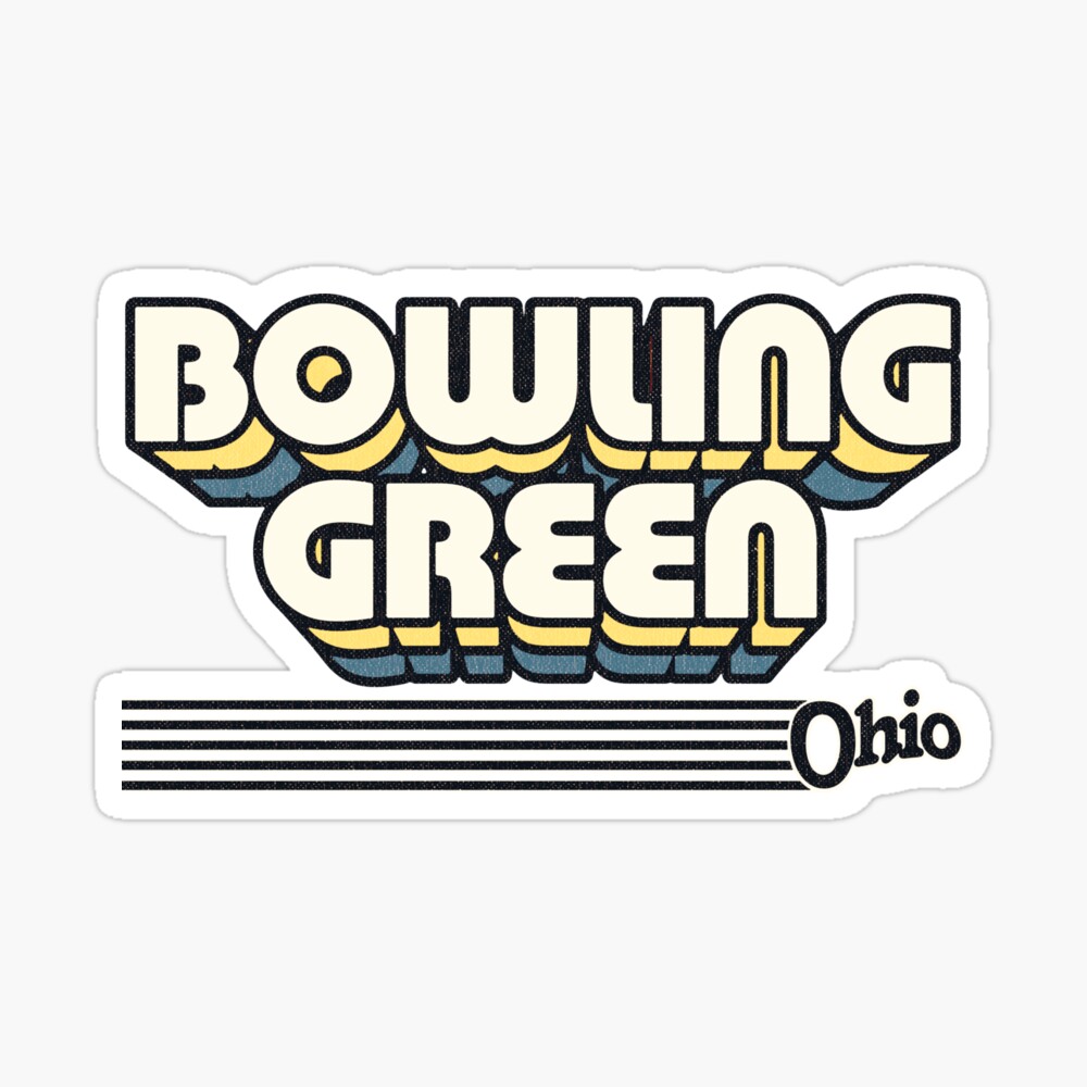 Bowling Green, Ohio | Retro Stripes Sticker