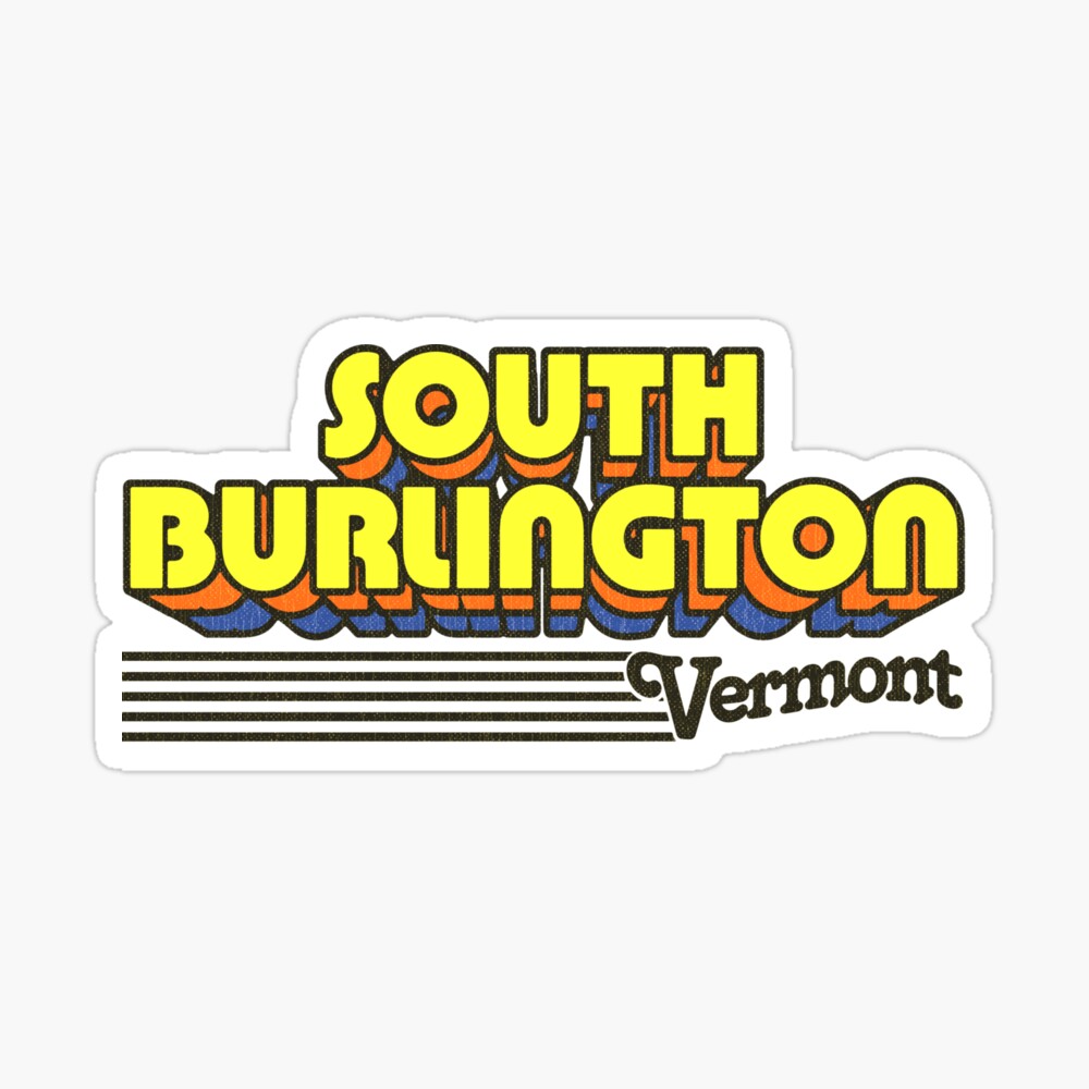South Burlington, Vermont | Retro Stripes Sticker